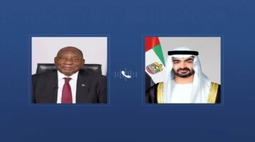 رئيس الدولة يناقش هاتفياً مع رئيس جنوب أفريقيا التصعيد العسكري بالمنطقة